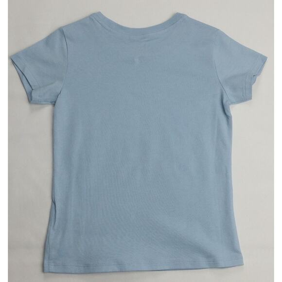 Lands End  T Shirt Short Sleeve Light Blue with Block M Logo New - Picture 2 of 6